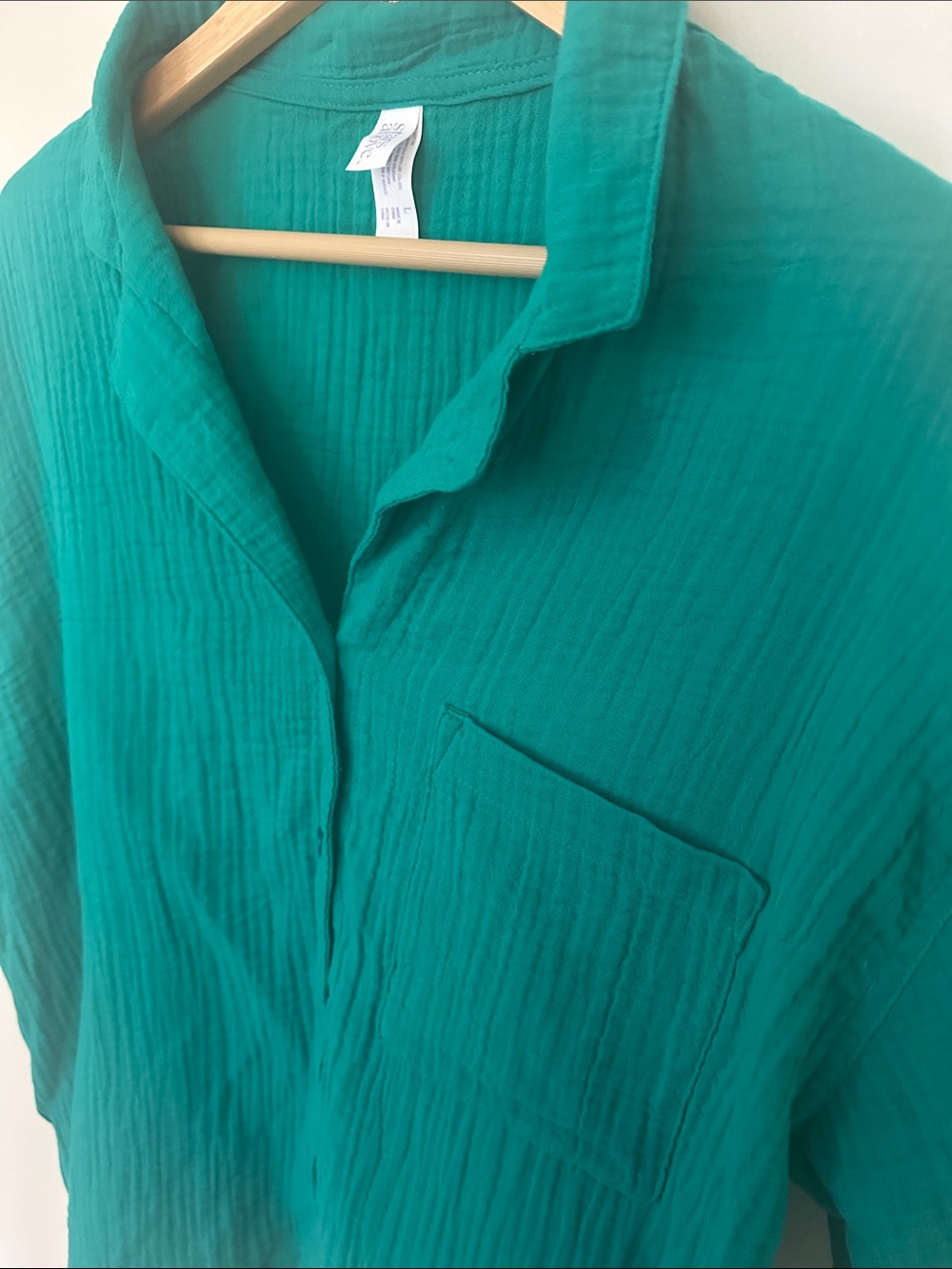 stars above Teal Green Lightweight Gauze Sleepwear Set - Picture 4 of 8